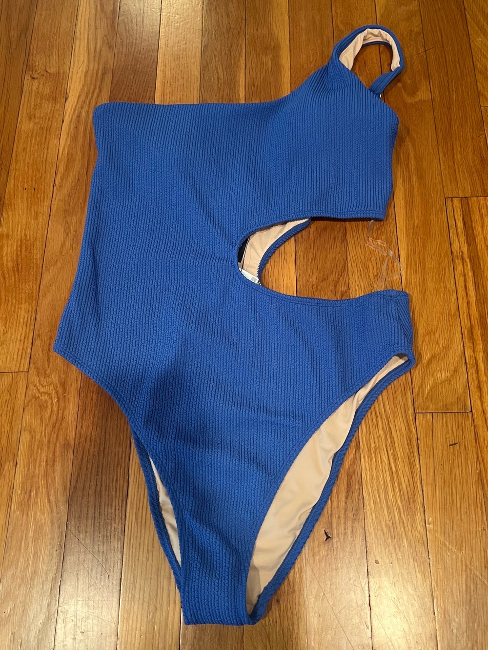 BODY Blue One-Shoulder Swimsuit